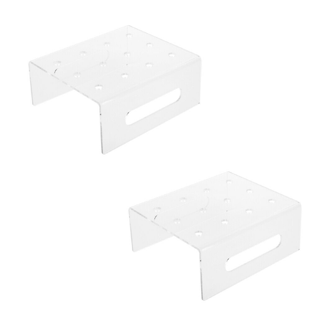 2Pcs Acrylic 12 Holes Cupcake Cake Push   Stand Holder Wedding Party Decor