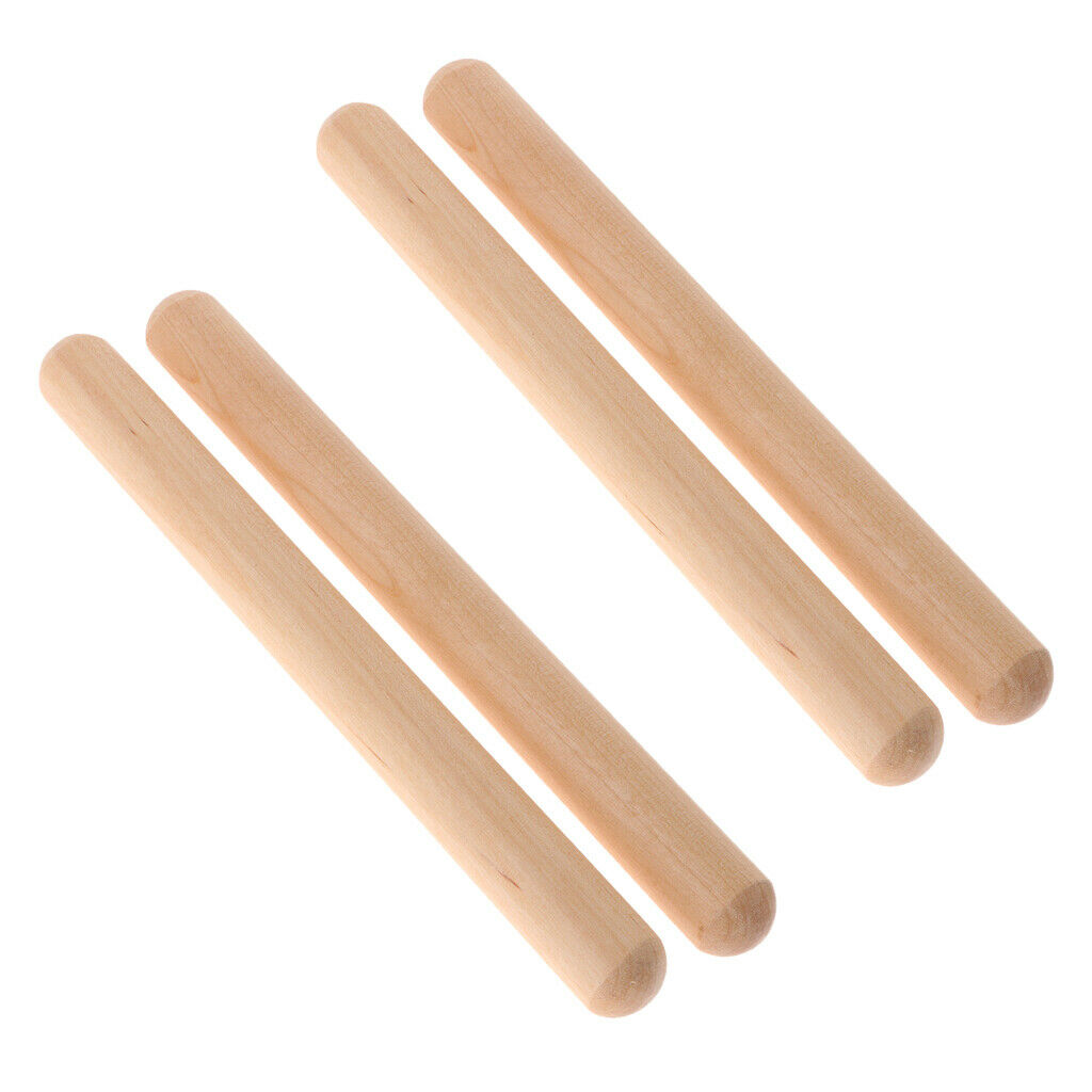 2 Pairs Musical Instrument Parts Wood Drum Sticks Drumsticks Music Toys