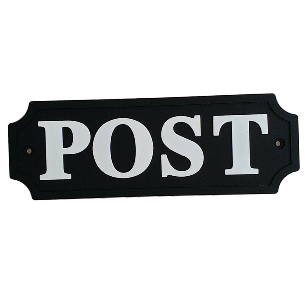 Personalized Black Background With white Font ''POST'' For Mailbox Outdoor &