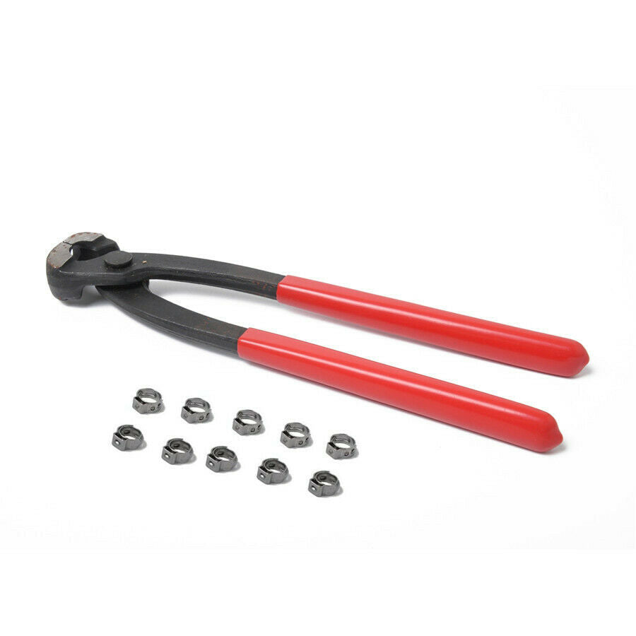 100X Universal Hose Clamp+Clamp pliers Set Stainless Steel Clamp 10 Models Boxed