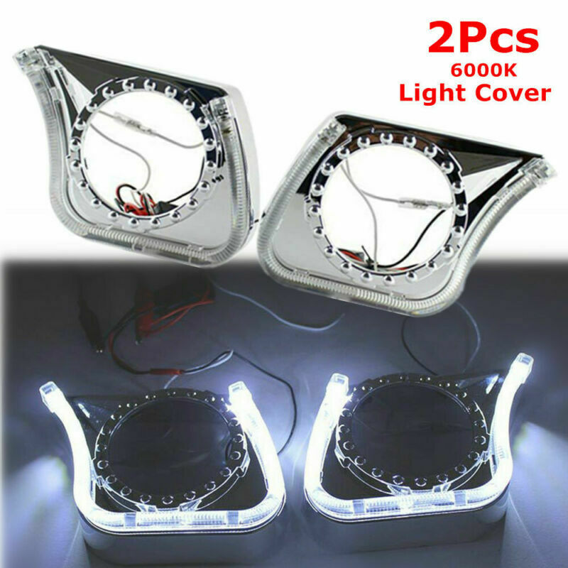 2PCS Angel Eyes DRL Daytime Integrate Light Cover For Car 3" Headlight Fog Light