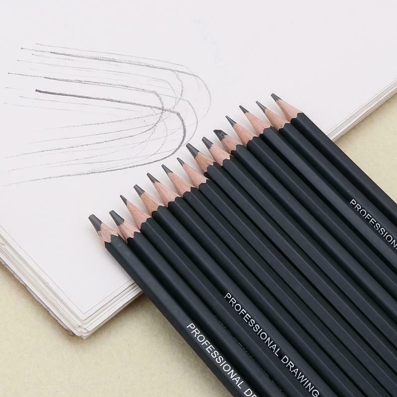 14 Pcs Sketch Art Drawing Pencil 12B 10B 8B 7B 6B 5B 4B 3B 2B 1B HB 2H 4H 6H