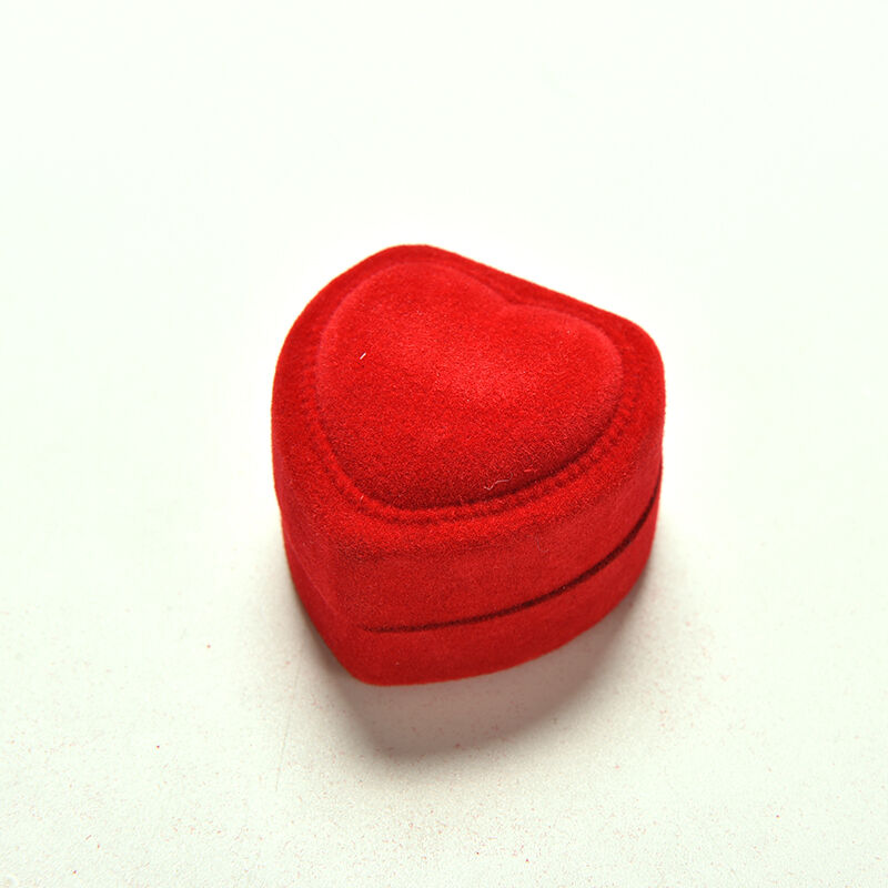 3x  Heart Shaped Ring Box Red Love Heart Storage Box Jewelry Display Box_DD