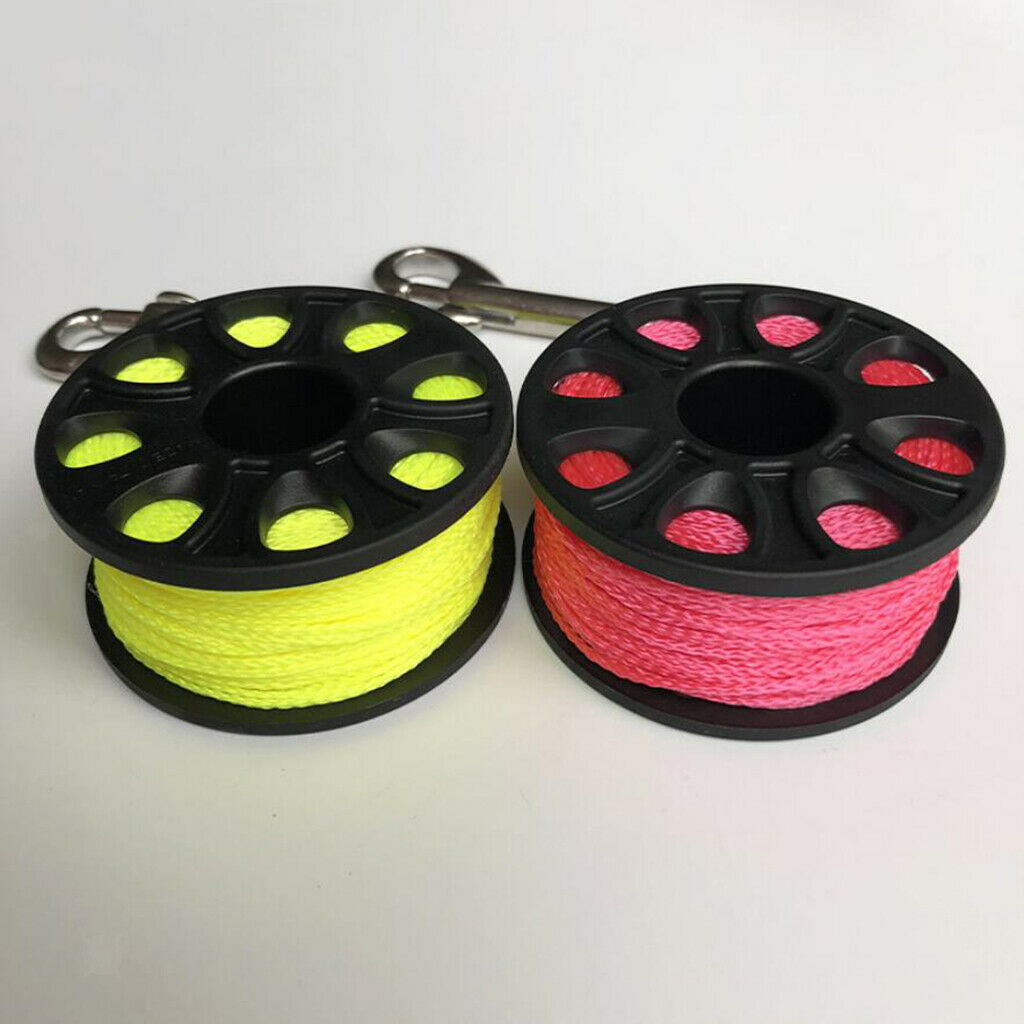 Dive Line Reel Finger Coil For Diving Snorkeling Fluorescent Pink