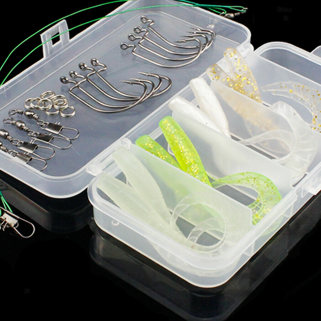 1 Set Bait Suit Single-tailed Worm Fishing Grub Lures Fishing Accessories