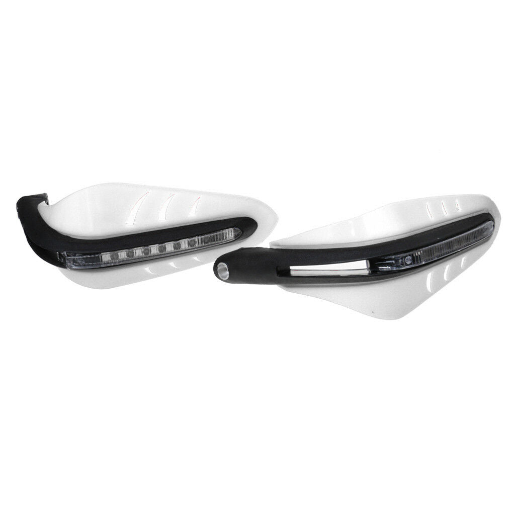 7/8" Dirtbike ATV Motorcycle Brush Bar Hand Guard Handguard LED Light White