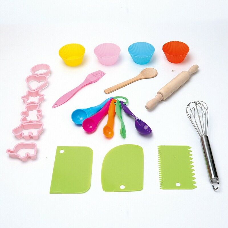 24Pcs Chef Set Role Play Children Kitchen Cooking Baking Toys Costume Cooker PH7