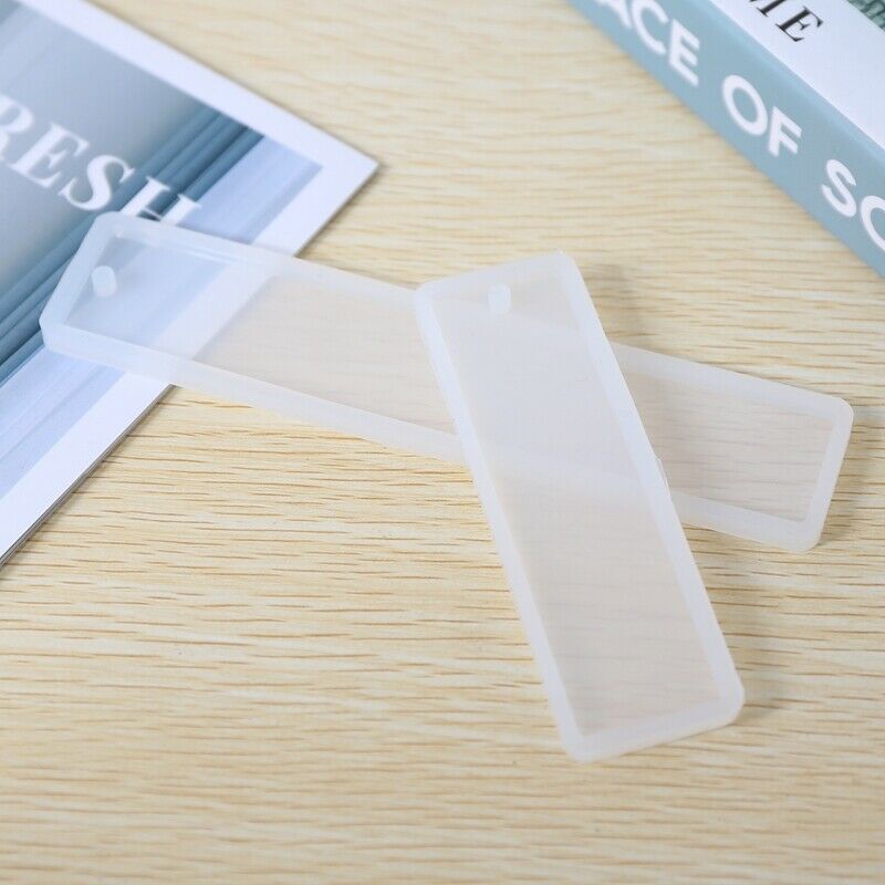 2 Pcs/Set Rectangle Silicone Bookmark Mold, DIY Bookmark Mould Making Epoxy ReE5
