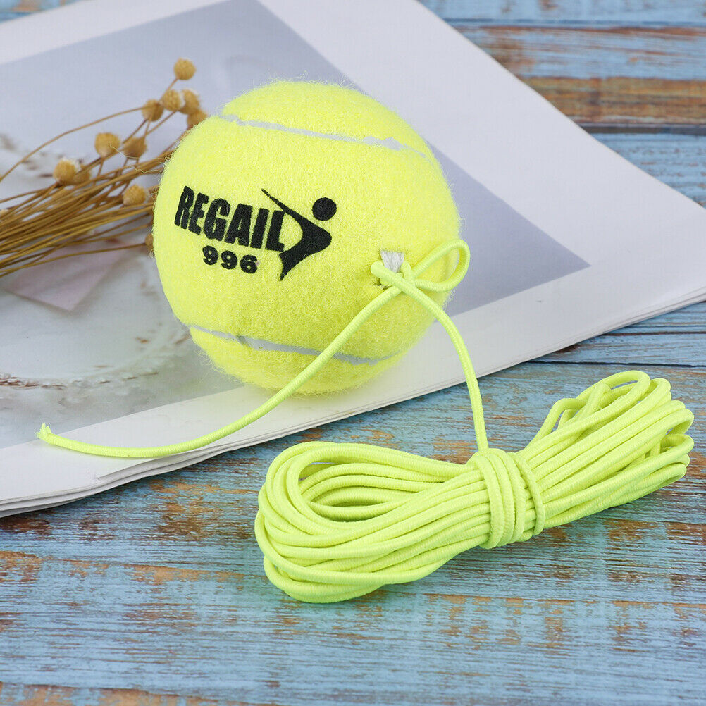 Elastic Rubber Band Tennis Ball Single Practice Training Belt Line Cord Tool WF