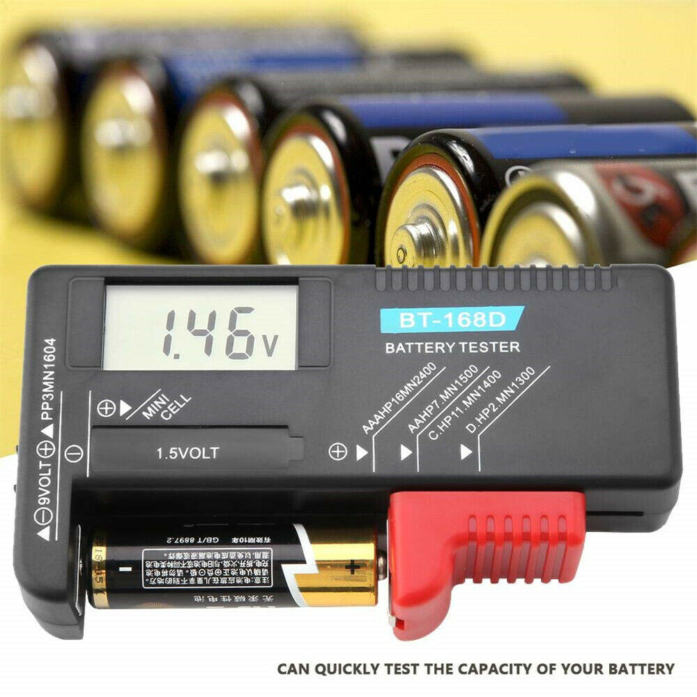 BT-168D - Universal Digital Battery Tester for AA AAA C D 9V 1.5V Batteries