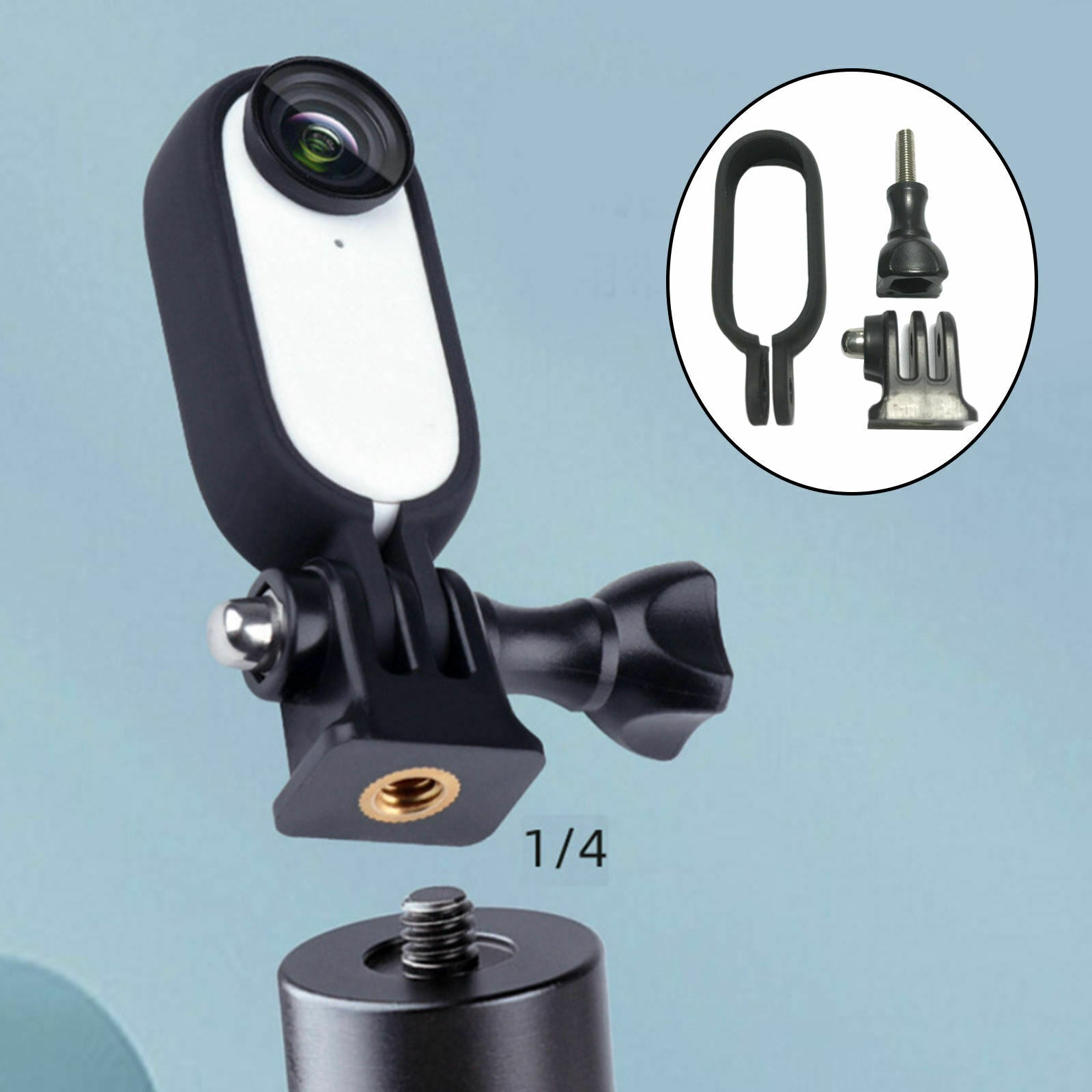 Camera Holder with Protective Frame for  Go 2 Car Suction Cup