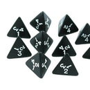 10x D4 Dices 4 Sided Dice for DND RPG Board Game Casino Supplies Props Black