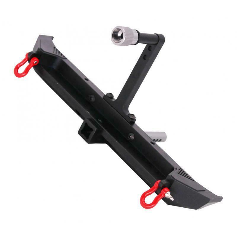 Rear Bumper with Metal Tow Hook for  4 Axial SCX10 SCX10 II 90046 90047 RC