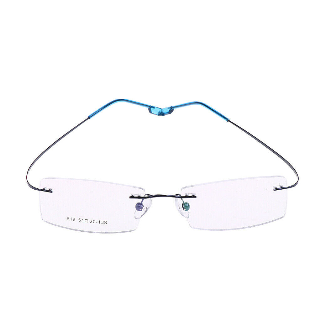 2 Pairs Metal Eyewear Half Rim Spectacles Rimless Reading Glasses Frameless