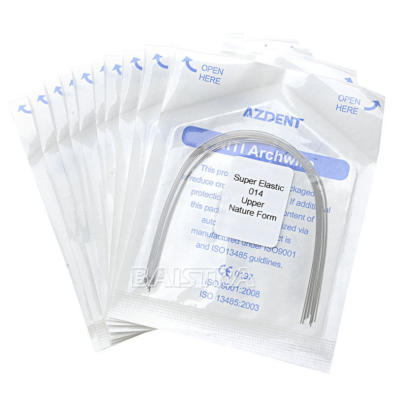 200Packs Dental Orthodontic Super Elastic Nature Form Round Arch Wires 014 Upper