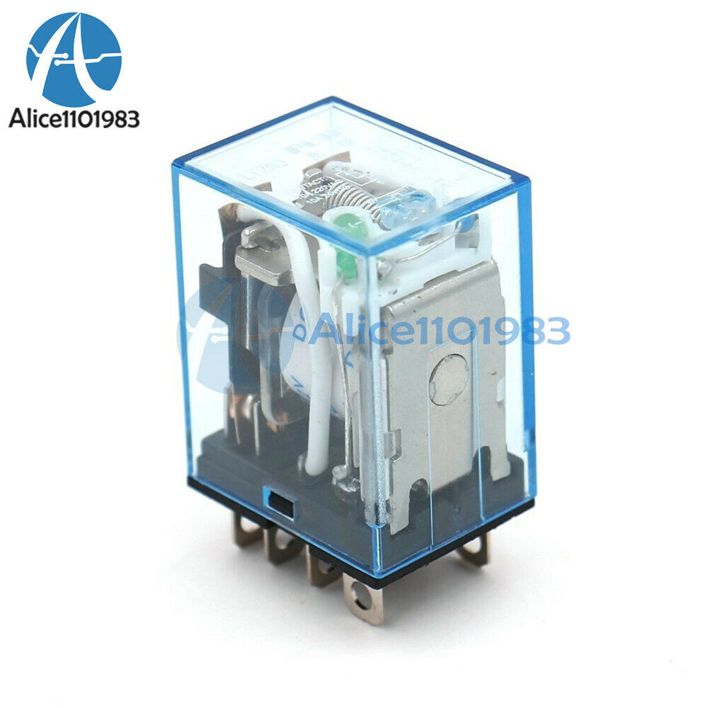 8Pin 2NO 2NC LY2NJ LY2N-J Led Lamp 10A DC12V DPDT Coil Power Relay