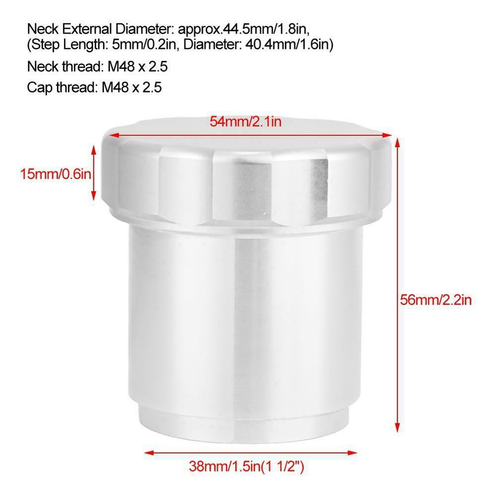 Aluminum Alloy Weld On Filler Neck with Cap 1.5'' 1 1/2'' OD for Oil Fuel Tank