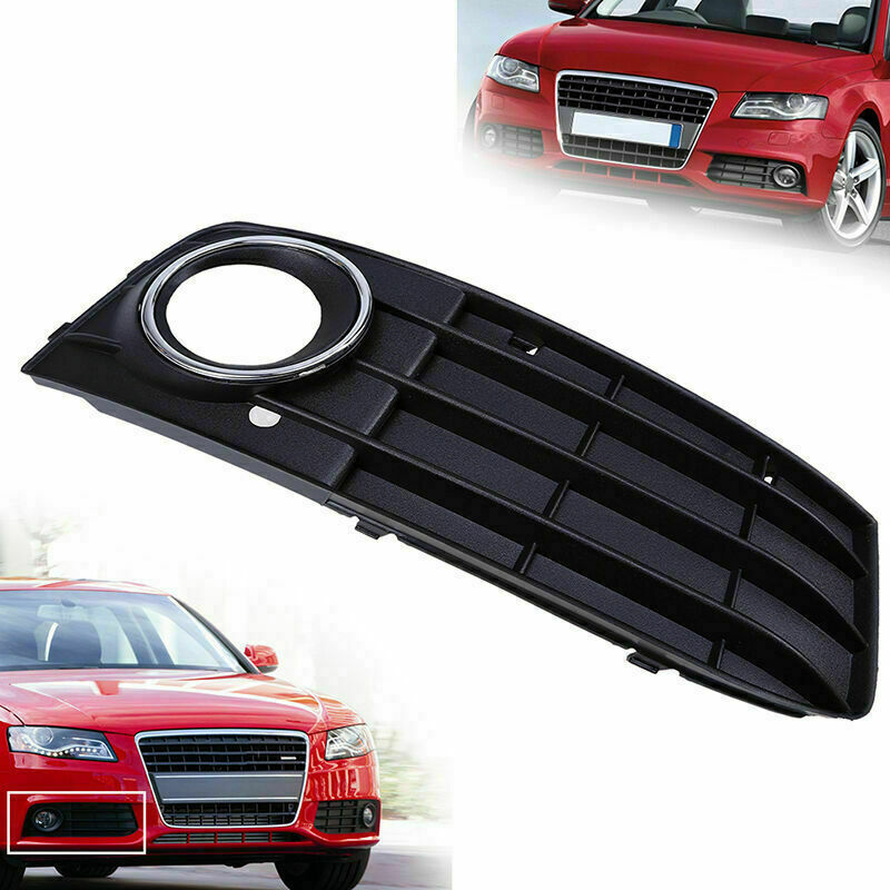 1x For Audi A4 B8 2007-2011 Right Side Bumper Fog Light Grille Bezel Cover Trim