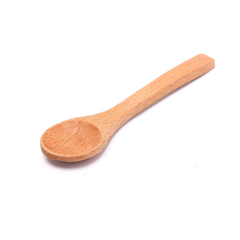 1pc Wooden Round Bamboo Spoon Soup Tea Coffee Salt Spoon Jam Scoop Kitche.l8