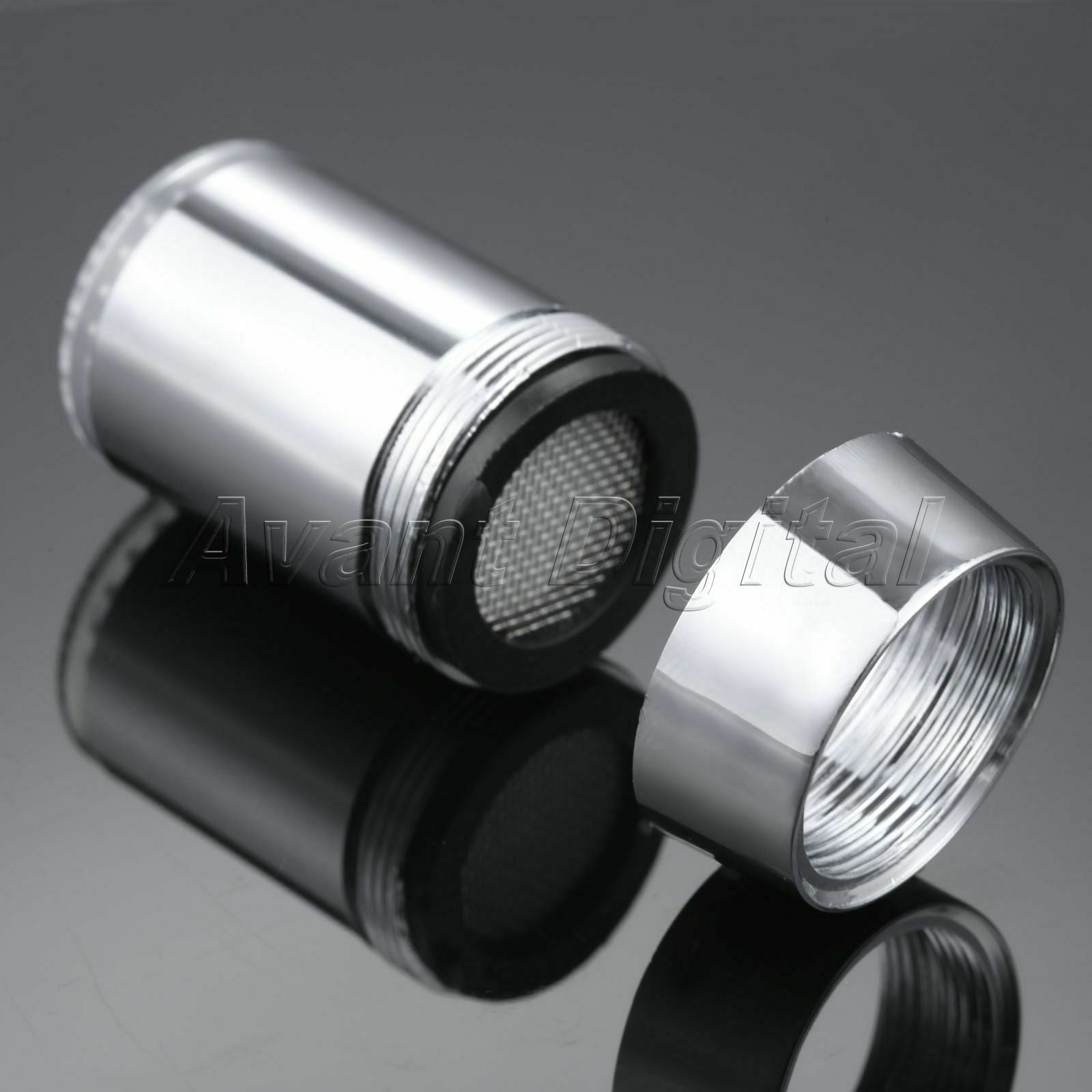 3 Color Changing LED Water Faucet Light Temperature Sensor ABS No Need Battery