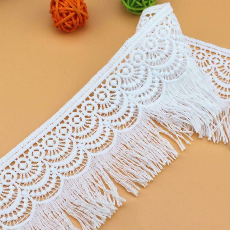 White Handmade Lace Jewelry Patchwork Material Lace Ribbon DIYSewing Garment