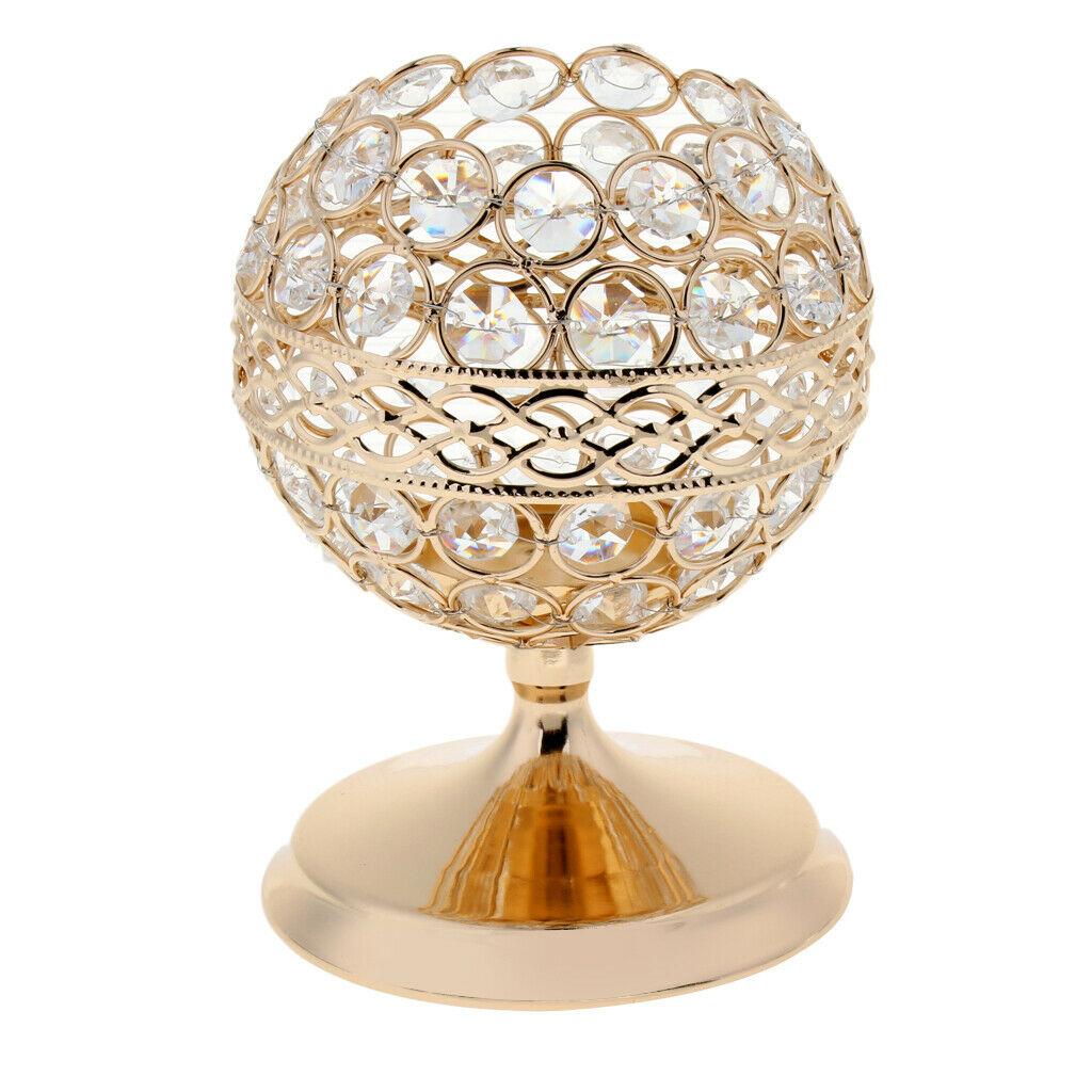 2pcs Globe Crystal Votive Tealight Candlestick For Wedding Centerpieces S