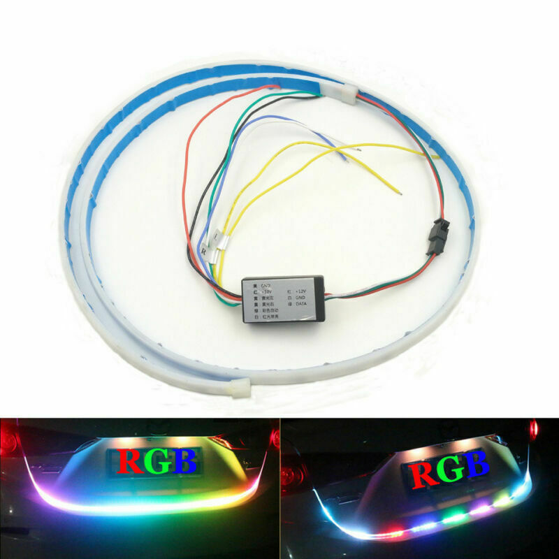 47" RGB LED Car SUV Rear Trunk Strip Back-up Tailgate Brake Drive Signal Lights