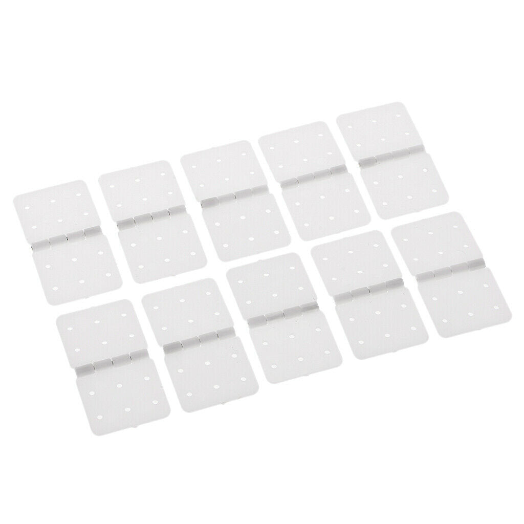 20x White Flat Plastic RC Plane Hinges Airplane Accessory High Quality