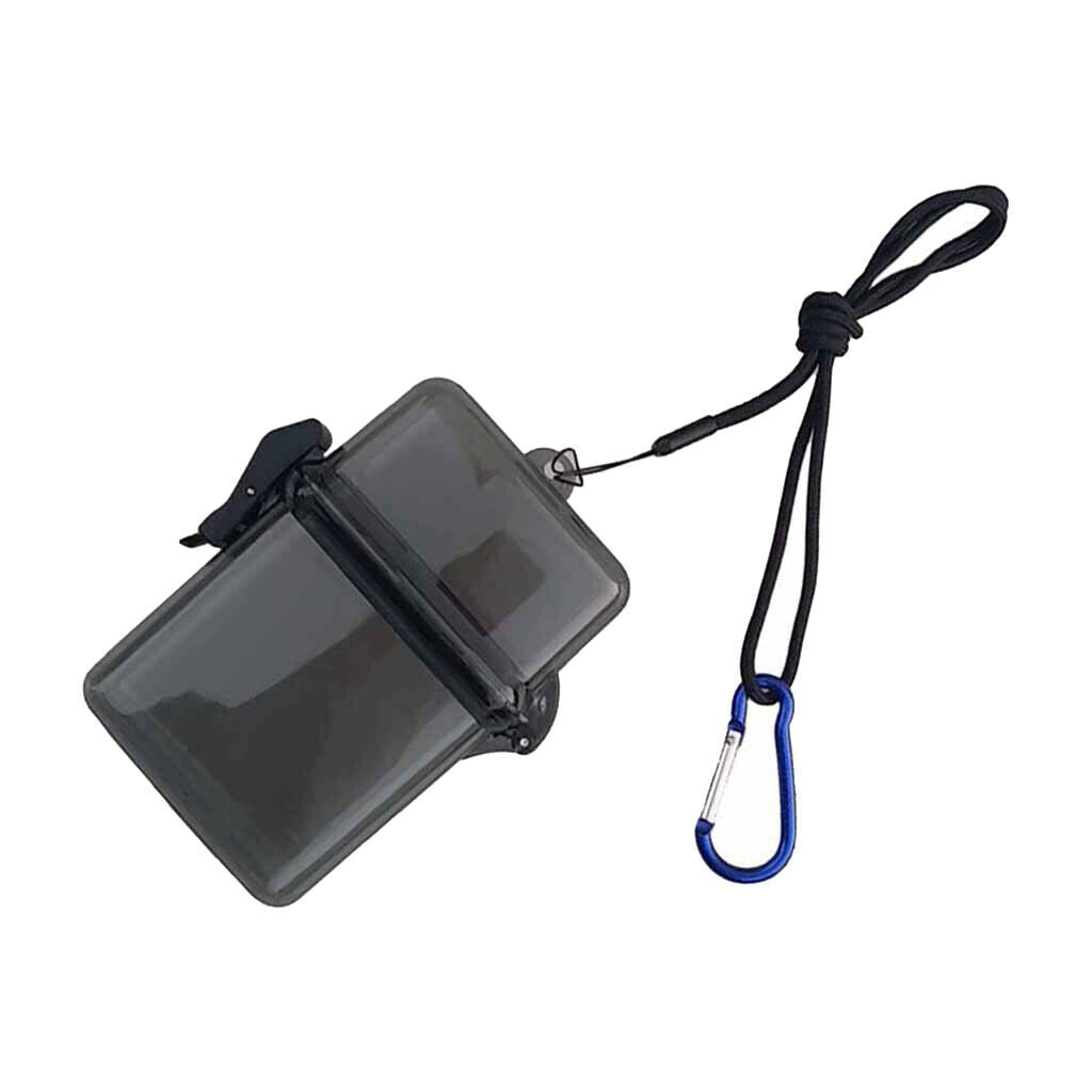 Set of 3 Scuba Storage Box with Lanyard & Carabiner for Camping Fishing