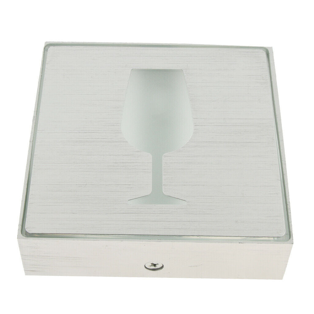 LED Neon Light Aluminum Wine Glass Goblet Sign Cafe, 11*11*3cm Energy-Saving