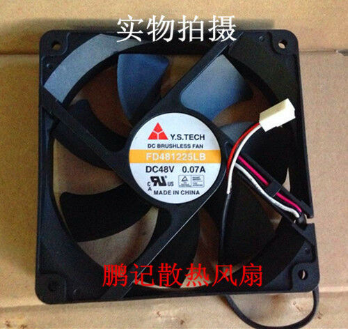for Y.S.TECH FD481225LB Mute Cabinet cooling fan DC48V  3.36W 120*120*25mm 3pin