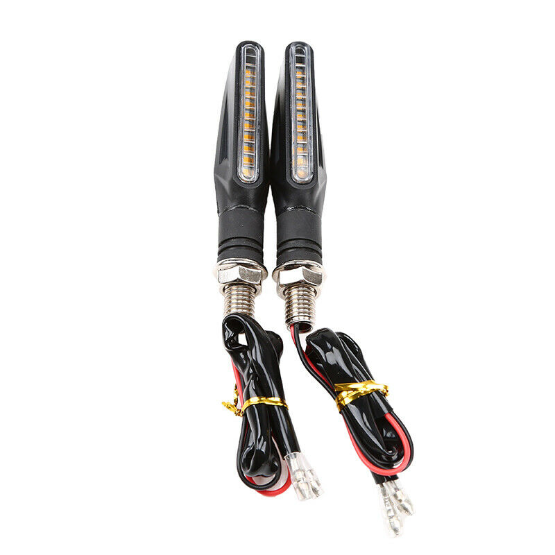Flexible Motorcycle 12-LED Amber Turn Bike Signal Indicators Blinker Lights