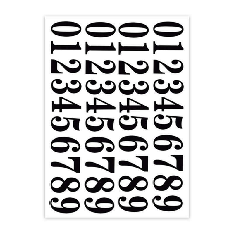 5 Sheets Repeatable Self-Adhesive Stickers Water Proof Address Number Decals