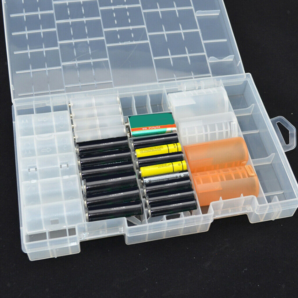1x Battery Storage Box Battery Holder Case Box for Battery Plastic NEW