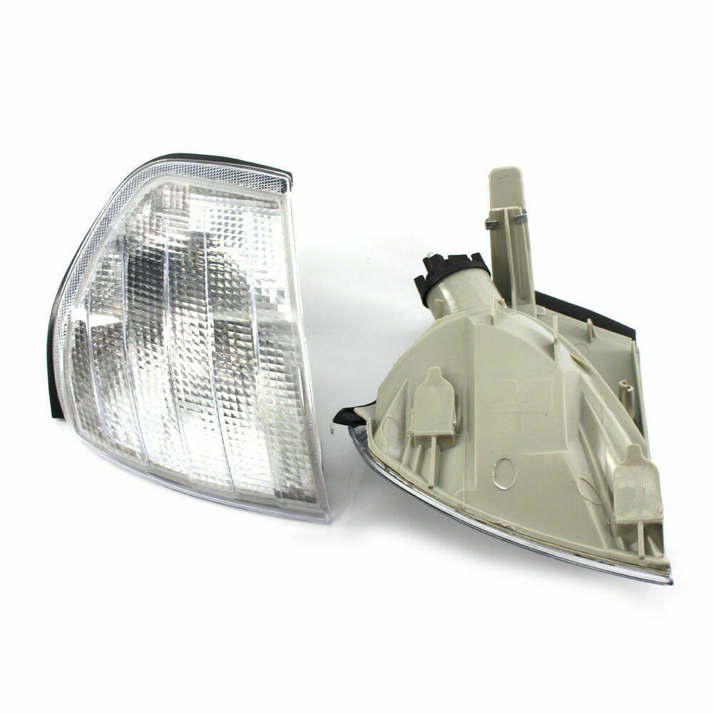 Pair Clear Corner Turn Signal Light for Mercedes Benz C Class W202 1994-2000
