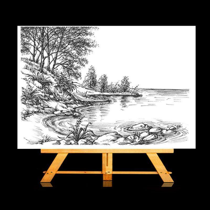 River Bank Lake DIY Silicone Clear Stamp Seal Scrapbook Embossing Album Decor