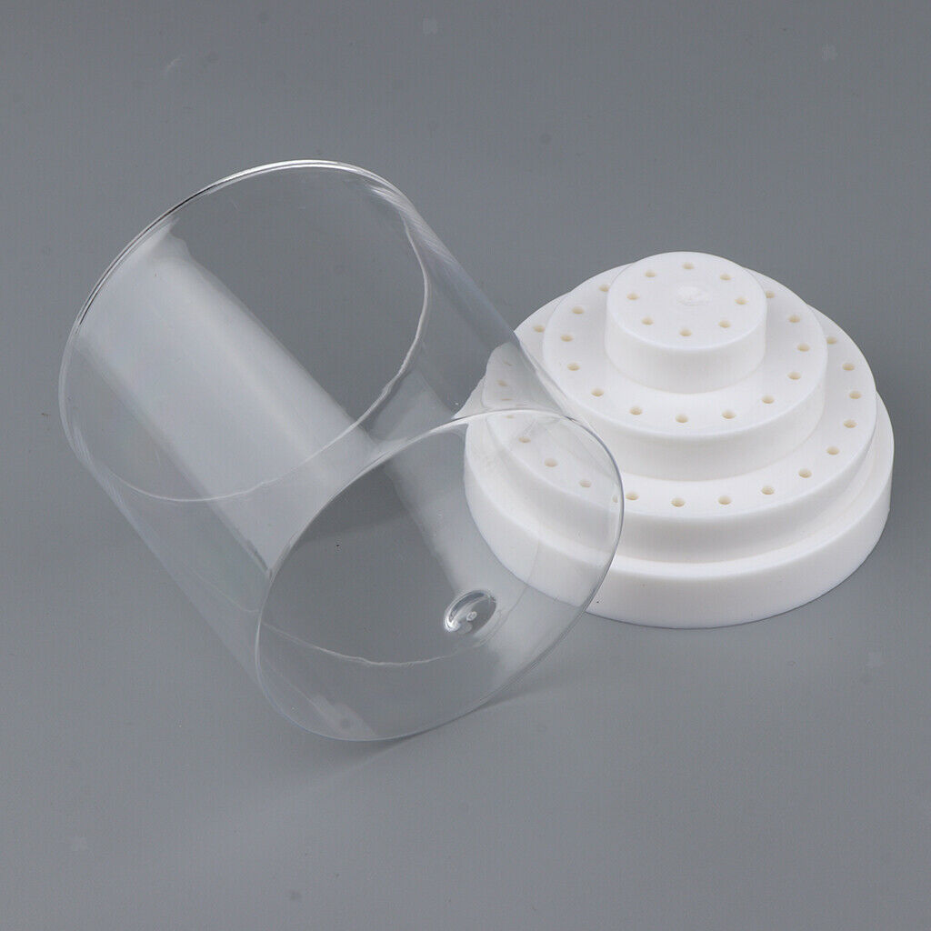 Nail Drill Bit Holder Polishing Head Electric Drill Bit Displayer White