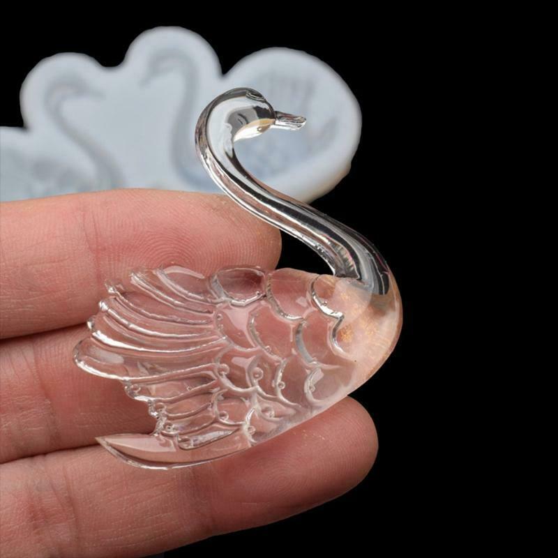 Swan Crystal Mirror Glue Dropping Mould for Making Delicate Keychain Pendants