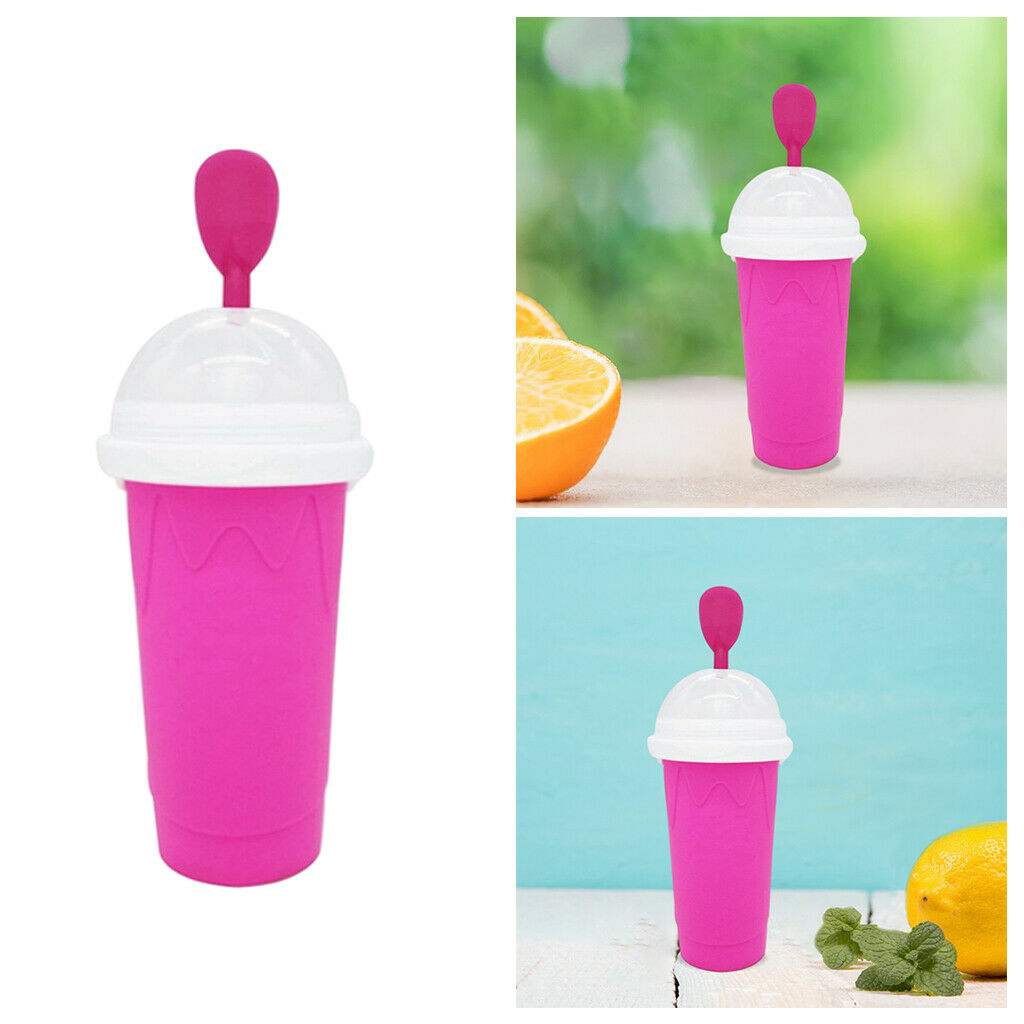 Slushy Maker Cup DIY Silica Squeeze Cup Summer Smoothie Maker Slush Cup Red