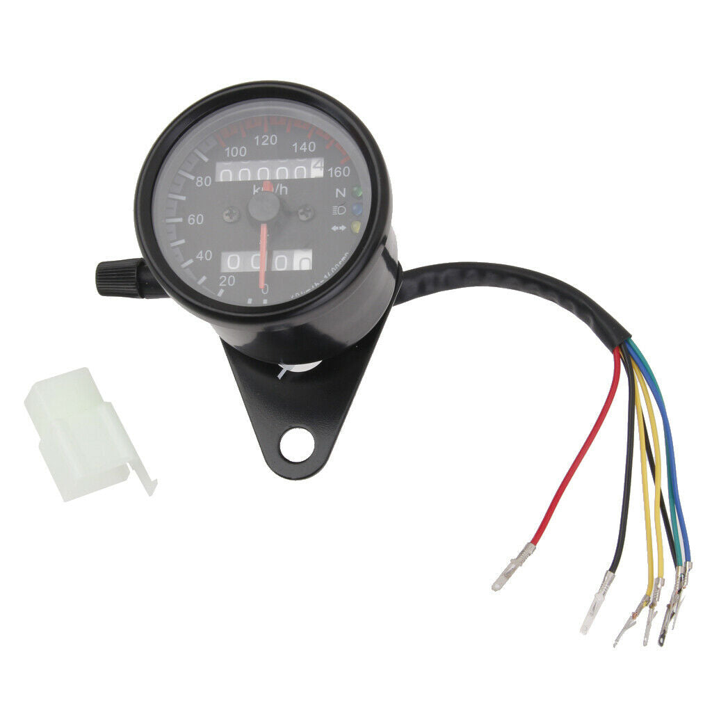 12V Universal Dual Speedometer Motorcycle Tachometer Odometer & Backlight