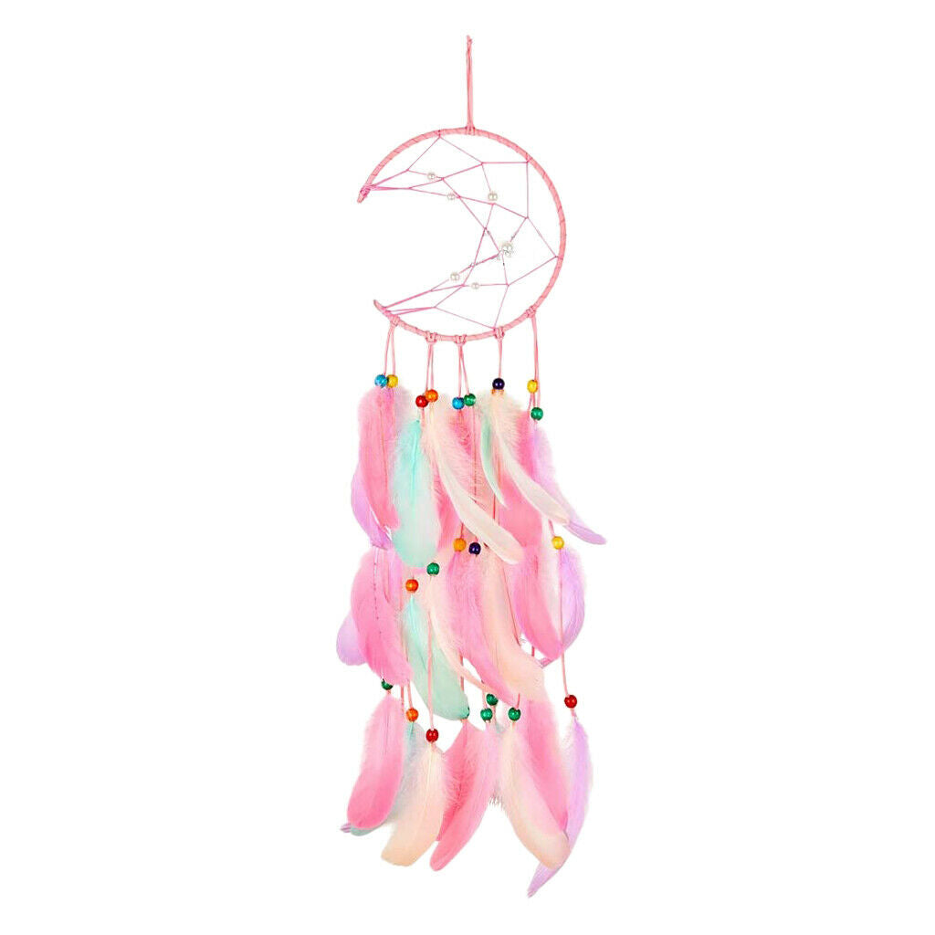 Cute Wall Dreamcatcher Tassel Pendant Moon Frame Home Living Room Indoor