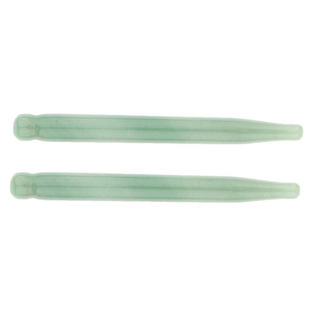 2 Pcs Jade Guasha Acupuncture Points Massage