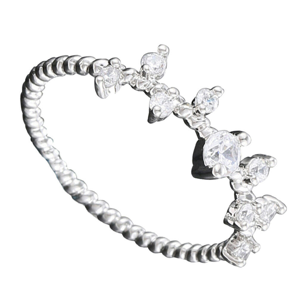 Micro AAA Rhinestone Ring Wedding Bridal Engagement Ring Fashion Jewelry 6