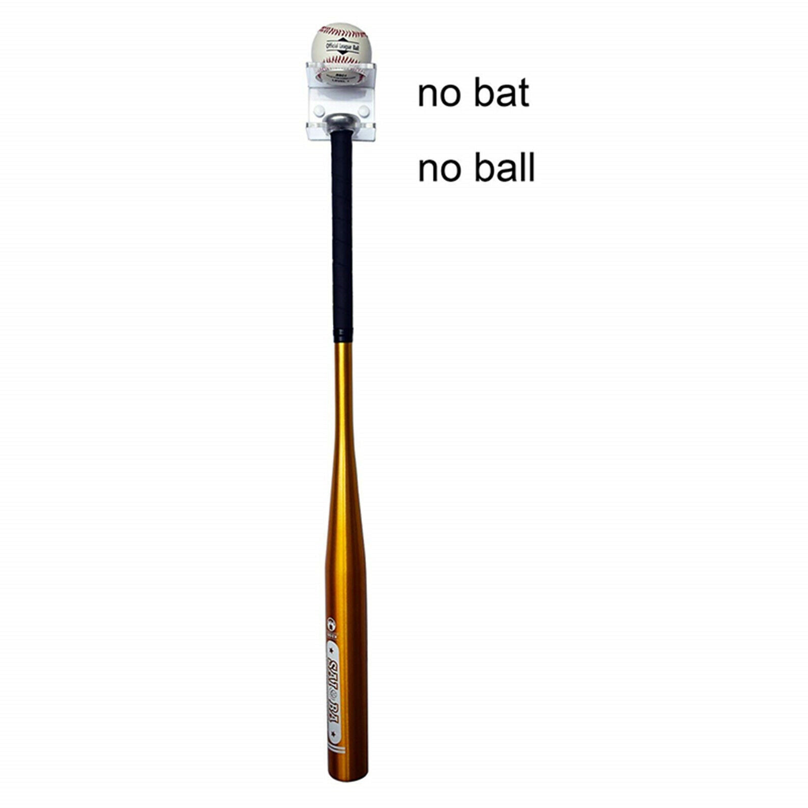Baseball Softball Bat Rack Display to Hold up to 1 Bats and 1 Baseball Holder