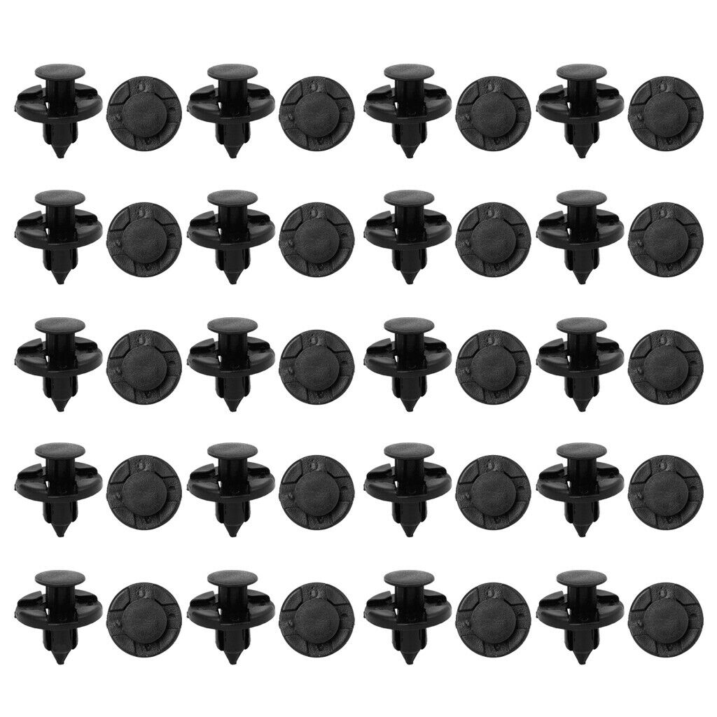 20pcs 8mm + 30pcs 10mm Trim Rivets Fasteners Mud Fender Push Auto Fender