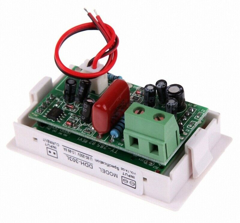 2 in 1 Panel Meter Doesn't Require Power AC 300V 50A Blue LCD Volt & Amp combine