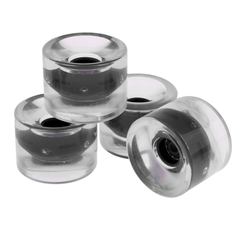 4x 70x51mm Outdoor Skateboard Wheels Glow Flash Longboard Wheel Replacement
