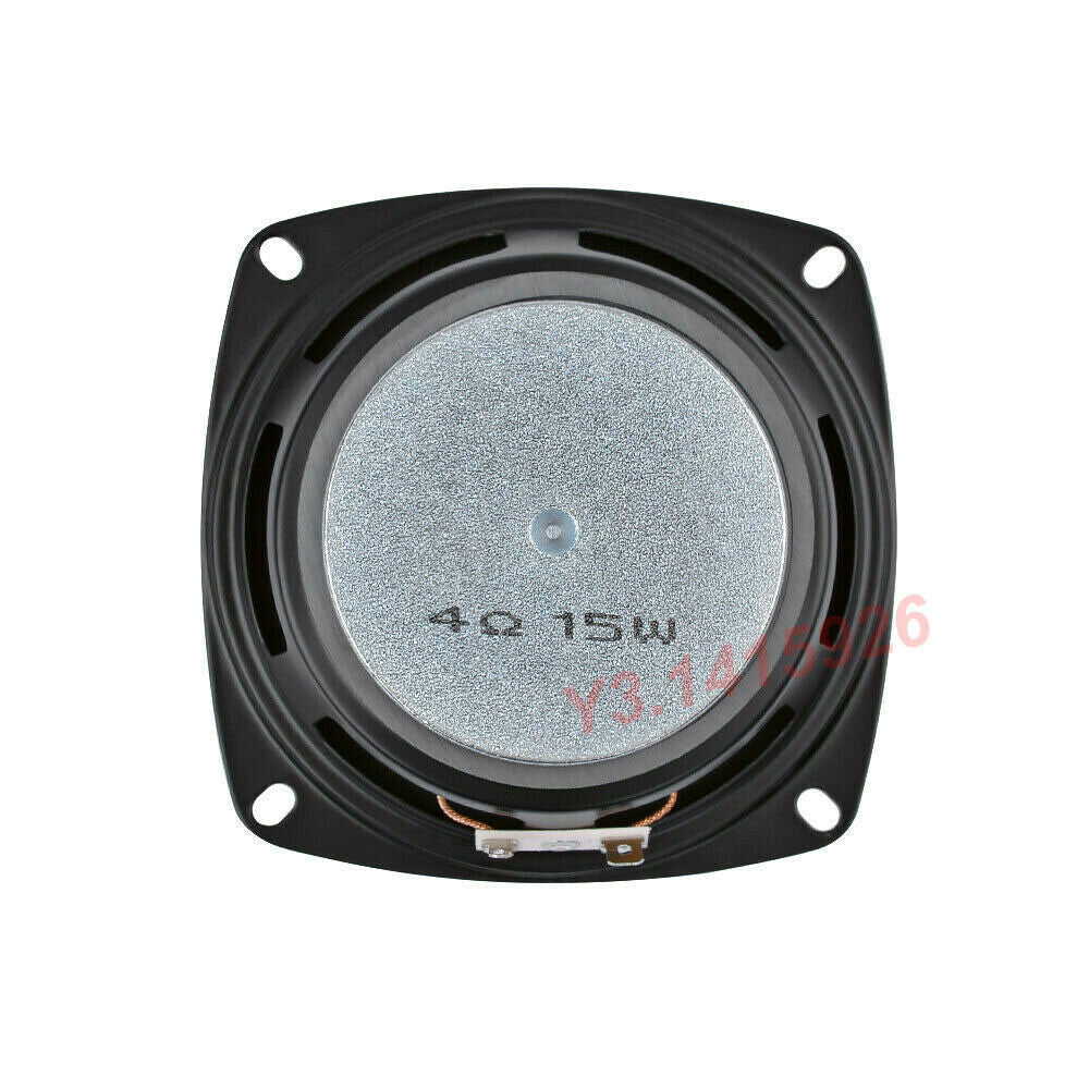 1Pc  4 inch Portable Speaker 4 Ohm 15W Bass Speaker DIY Multimedia Subwoofer New