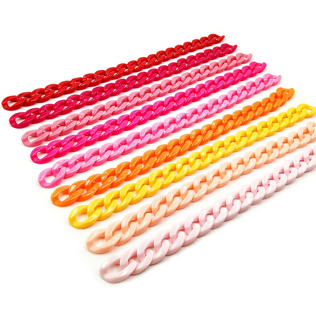 700pcs Acrylic Colorful Link Chain Buckle Accessories for DIY Jewelry Making