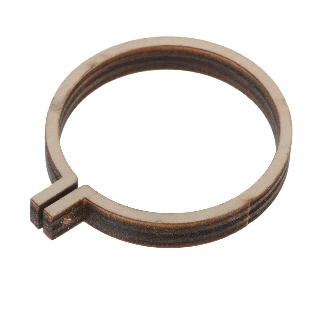 10pcs Mini Wooden Embroidery Hoop Round Shape Inner Diameter 44mm for Cross